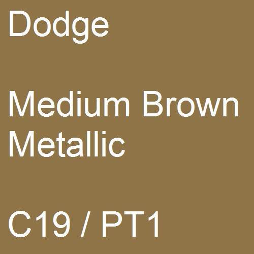 Dodge, Medium Brown Metallic, C19 / PT1.